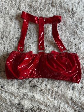 Patent Leather Bra Top